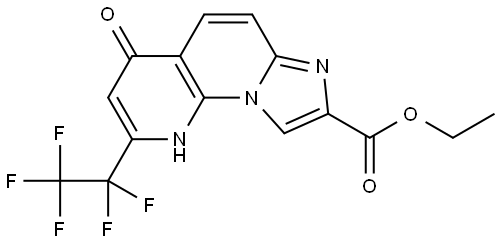 Ethyl 4-oxo-2-(perfluoroethyl)-1,4-dihydroimidazo[1,2-a][1,8]naphthyridine-8-carboxylate Structure