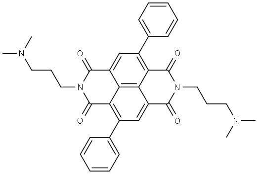 2,7-bis(3-(dimethylamino)propyl)-4,9-diphenylbenzo[lmn][3,8]phenanthroline-1,3,6,8(2H,7H)-tetraone Structure