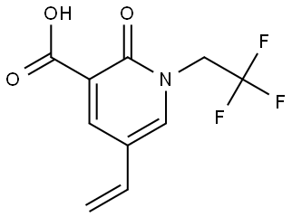 2-Oxo-1-(2,2,2-trifluoroethyl)-5-vinyl-1,2-dihydropyridine-3-carboxylic acid Struktur