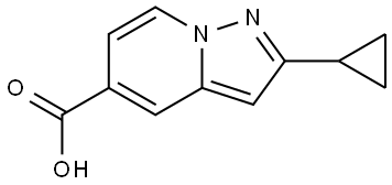 2-Cyclopropylpyrazolo[1,5-a]pyridine-5-carboxylic acid Struktur