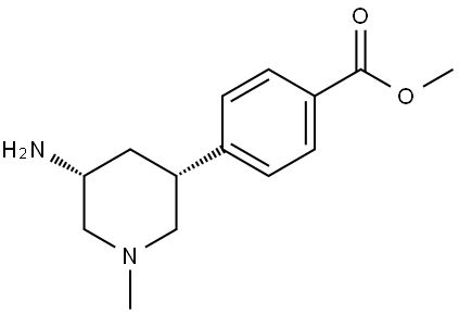 Methyl 4-((3R,5R)-5-amino-1-methylpiperidin-3-yl)benzoate Struktur