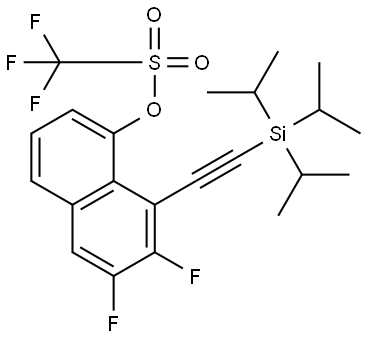 6,7-二氟-8-((三异丙基硅基)乙炔基)萘-1-基三氟甲磺酸酯 结构式
