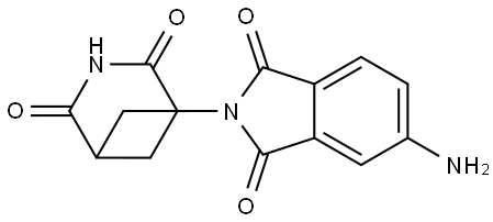 1-(5-Amino-1,3-dioxoisoindolin-2-yl)-3-azabicyclo[3.1.1]heptane-2,4-dione Struktur