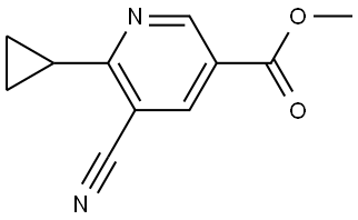 methyl 5-cyano-6-cyclopropylpyridine-3-carboxylate Structure