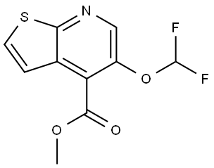Methyl 5-(difluoromethoxy)thieno[2,3-b]pyridine-4-carboxylate Struktur