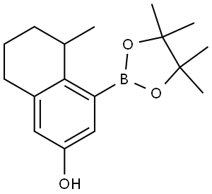 5-Methyl-4-(4,4,5,5-tetramethyl-1,3,2-dioxaborolan-2-yl)-5,6,7,8-tetrahydronaphthalen-2-ol Struktur