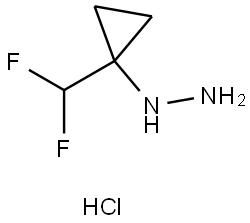 (1-(Difluoromethyl)cyclopropyl)hydrazine hydrochloride Struktur