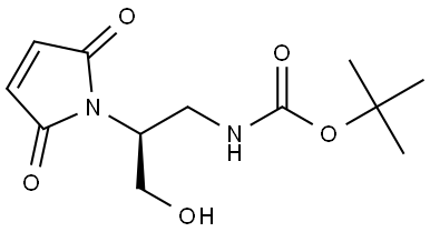 tert-Butyl (S)-(2-(2,5-dioxo-2,5-dihydro-1H-pyrrol-1-yl)-3-hydroxypropyl)carbamate Struktur