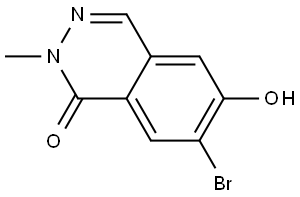7-Bromo-6-hydroxy-2-methylphthalazin-1(2H)-one Struktur
