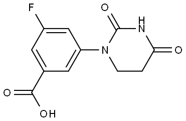 3-(2,4-Dioxotetrahydropyrimidin-1(2H)-yl)-5-fluorobenzoic acid Struktur
