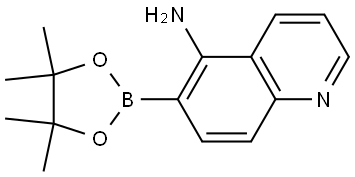 6-(4,4,5,5-Tetramethyl-1,3,2-dioxaborolan-2-yl)quinolin-5-amine Struktur