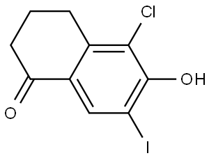 5-Chloro-6-hydroxy-7-iodo-3,4-dihydronaphthalen-1(2H)-one Structure