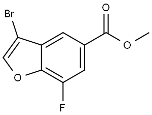 Methyl 3-bromo-7-fluorobenzofuran-5-carboxylate Struktur