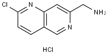 (2-Chloro-1,6-naphthyridin-7-yl)methanamine hydrochloride Struktur