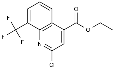Ethyl 2-chloro-8-(trifluoromethyl)quinoline-4-carboxylate Struktur