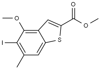 Methyl 5-iodo-4-methoxy-6-methylbenzo[b]thiophene-2-carboxylate Struktur