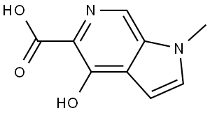 4-Hydroxy-1-methyl-1H-pyrrolo[2,3-c]pyridine-5-carboxylic acid Struktur