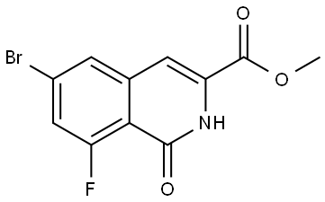 Methyl 6-bromo-8-fluoro-1-oxo-1,2-dihydroisoquinoline-3-carboxylate Struktur