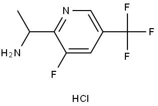 1-(3-Fluoro-5-(trifluoromethyl)pyridin-2-yl)ethan-1-amine hydrochloride Structure