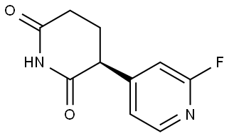 (S)-3-(2-Fluoropyridin-4-yl)piperidine-2,6-dione Struktur