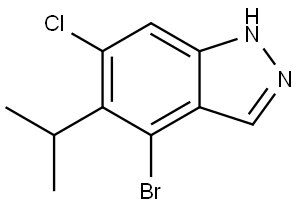 4-Bromo-6-chloro-5-isopropyl-1H-indazole Struktur
