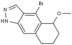 4-Bromo-5-methoxy-5,6,7,8-tetrahydro-1H-benzo[f]indazole Struktur