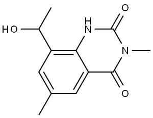 8-(1-Hydroxyethyl)-3,6-dimethylquinazoline-2,4(1H,3H)-dione Struktur