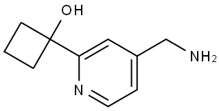 1-(4-(Aminomethyl)pyridin-2-yl)cyclobutan-1-ol Struktur