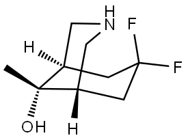 (1R,5S,9s)-7,7-Difluoro-9-methyl-3-azabicyclo[3.3.1]nonan-9-ol Struktur