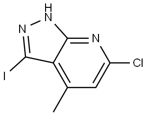 6-Chloro-3-iodo-4-methyl-1H-pyrazolo[3,4-b]pyridine Struktur