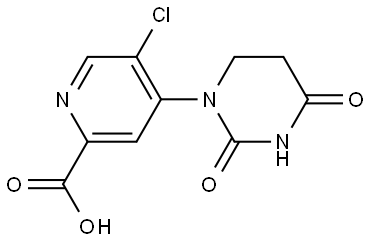 5-Chloro-4-(2,4-dioxotetrahydropyrimidin-1(2H)-yl)picolinic acid Struktur