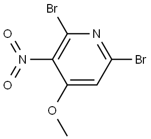 2,6-Dibromo-4-methoxy-3-nitropyridine Struktur