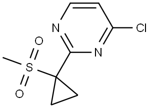 4-Chloro-2-(1-(methylsulfonyl)cyclopropyl)pyrimidine Struktur