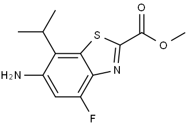 Methyl 6-amino-4-fluoro-7-isopropylbenzo[d]thiazole-2-carboxylate Struktur