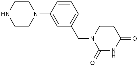 1-(3-(Piperazin-1-yl)benzyl)dihydropyrimidine-2,4(1H,3H)-dione Struktur