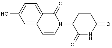 3-(6-Hydroxy-1-oxoisoquinolin-2(1H)-yl)piperidine-2,6-dione Struktur