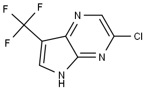 3-Chloro-7-(trifluoromethyl)-5H-pyrrolo[2,3-b]pyrazine Structure