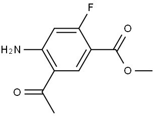 Methyl 5-acetyl-4-amino-2-fluorobenzoate Struktur