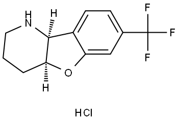 (4aS,9bS)-7-(Trifluoromethyl)-1,2,3,4,4a,9b-hexahydrobenzofuro[3,2-b]pyridine Struktur