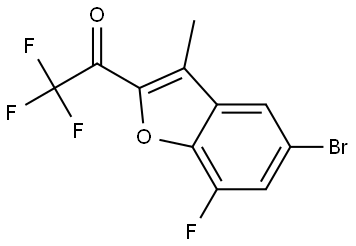 1-(5-Bromo-7-fluoro-3-methylbenzofuran-2-yl)-2,2,2-trifluoroethan-1-one Structure