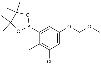 2-(3-Chloro-5-(methoxymethoxy)-2-methylphenyl)-4,4,5,5-tetramethyl-1,3,2-dioxaborolane Struktur