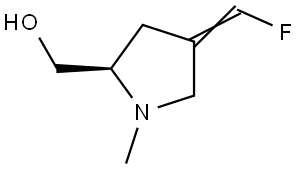 (R,Z)-(4-(Fluoromethylene)-1-methylpyrrolidin-2-yl)methanol Struktur