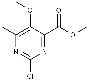 Methyl 2-chloro-5-methoxy-6-methylpyrimidine-4-carboxylate Struktur