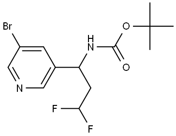 tert-Butyl (1-(5-bromopyridin-3-yl)-3,3-difluoropropyl)carbamate Struktur