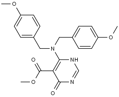 Methyl 6-(bis(4-methoxybenzyl)amino)-4-oxo-1,4-dihydropyrimidine-5-carboxylate Struktur