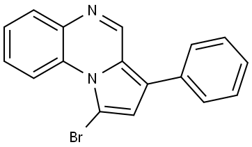 1-bromo-3-phenylpyrrolo[1,2-a]quinoxaline,3064302-19-5,结构式