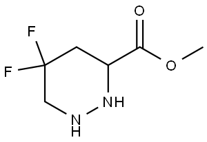 Methyl 5,5-difluorohexahydropyridazine-3-carboxylate Struktur