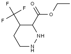 Ethyl 4-(trifluoromethyl)hexahydropyridazine-3-carboxylate Struktur