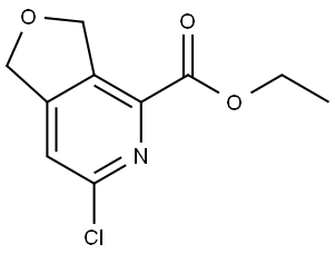 Ethyl 6-chloro-1,3-dihydrofuro[3,4-c]pyridine-4-carboxylate Struktur