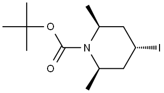 rel-tert-Butyl (2R,6S)-4-iodo-2,6-dimethylpiperidine-1-carboxylate Struktur